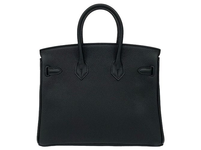 Borsa Hermès Birkin 25 in pelle Togo nera Nero - vista 3