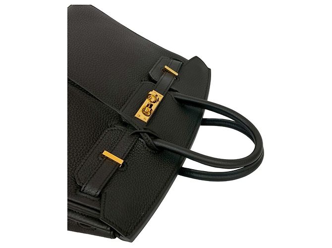 Borsa Hermès Birkin 25 in pelle Togo nera Nero - vista 4