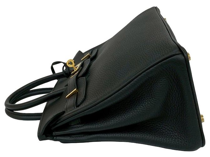 Borsa Hermès Birkin 25 in pelle Togo nera Nero - vista 5