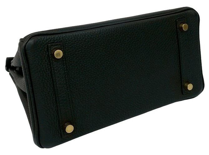Borsa Hermès Birkin 25 in pelle Togo nera Nero - vista 7