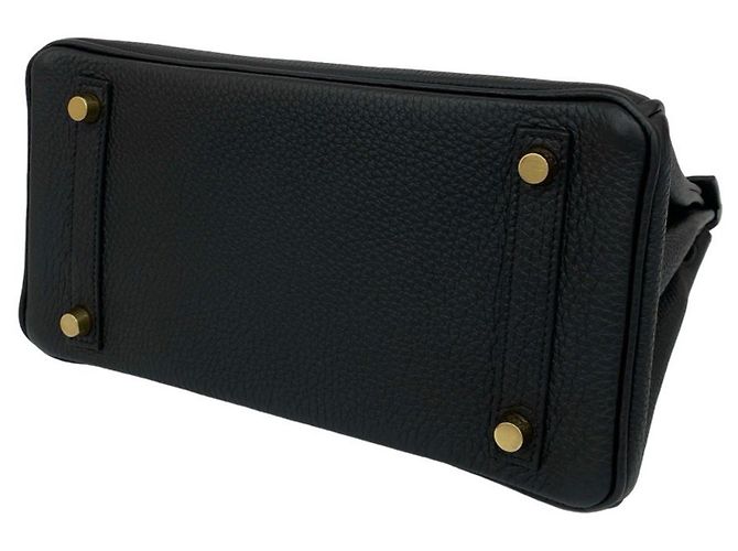 Borsa Hermès Birkin 25 in pelle Togo nera Nero - vista 8