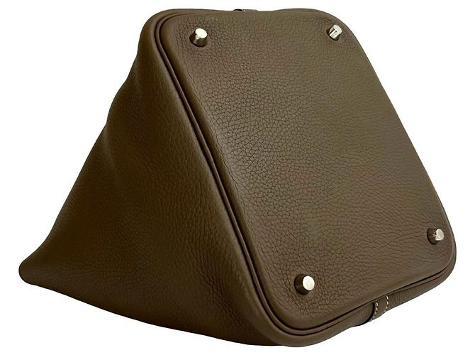Borsa Hermès Picotin Lock MM in marrone - vista 7