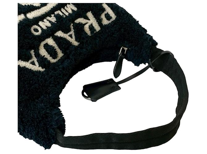 Bolso Prada Terry Mini Re-Edition con logo triangular Negro - vista 4