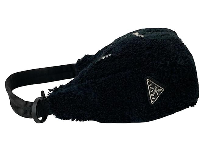 Bolso Prada Terry Mini Re-Edition con logo triangular Negro - vista 5