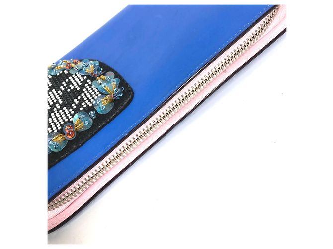 Cartera Larga Christian Dior Negro Azul - vista 4