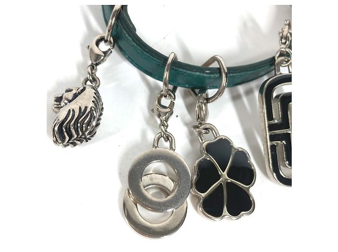 Bulgari Bracciale in pelle verde Bvlgari - vista 2