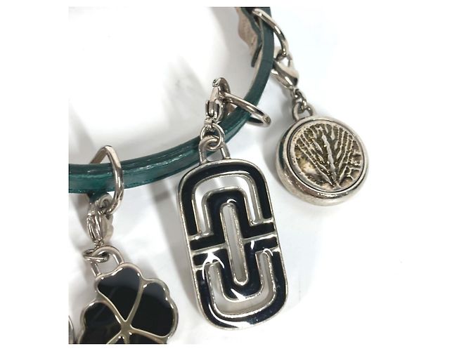 Bulgari Bracciale in pelle verde Bvlgari - vista 3