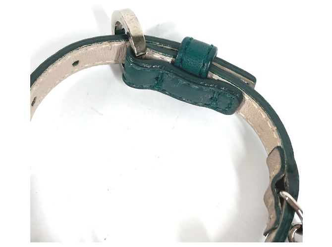 Bulgari Bracciale in pelle verde Bvlgari - vista 4