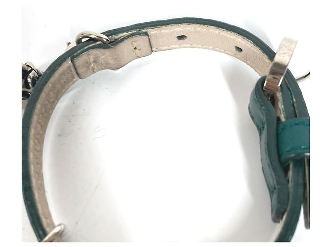Bulgari Bracciale in pelle verde Bvlgari - vista 5