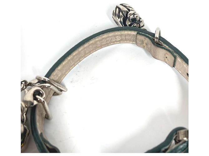 Bulgari Bracciale in pelle verde Bvlgari - vista 6