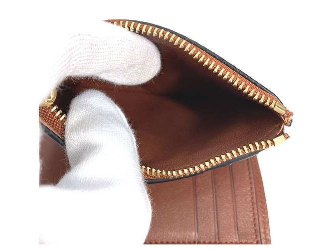 Cartera tri-fold de cuero marrón Loewe Castaño - vista 10