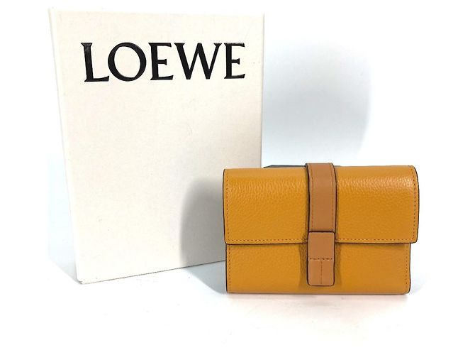 Cartera tri-fold de cuero marrón Loewe Castaño - vista 2