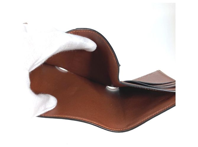 Cartera tri-fold de cuero marrón Loewe Castaño - vista 4