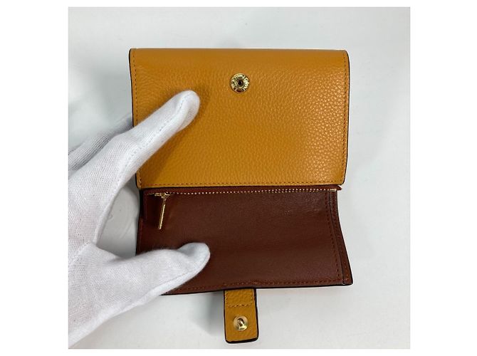 Cartera tri-fold de cuero marrón Loewe Castaño - vista 9