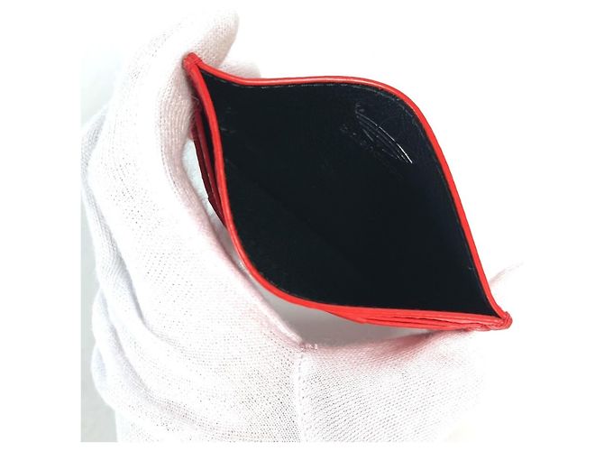 Tarjetero de cuero rojo Balenciaga Blanco Roja - vista 6