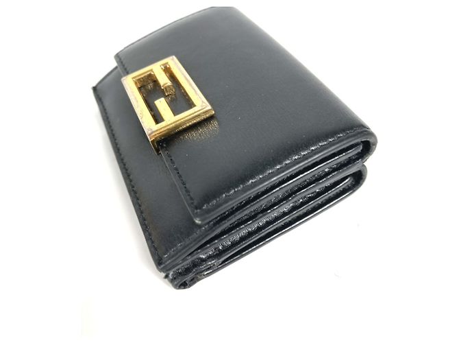 Billetera Compacta con Logo Fendi 8M0395 Negro - vista 3