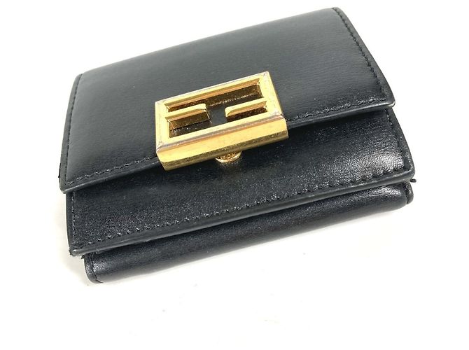 Billetera Compacta con Logo Fendi 8M0395 Negro - vista 8