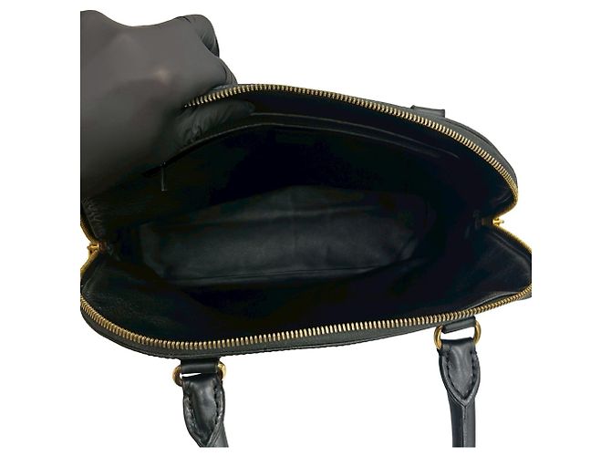 Céline Borsa a mano vintage CELINE con stampa logo Macadam Blason Marrone Nero - vista 9