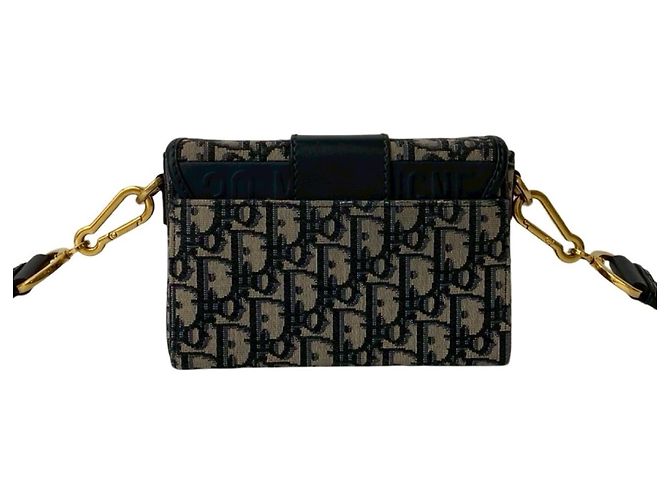 Mini borsa a spalla Trotter 30 Montaigne di Christian Dior Blu navy - vista 3