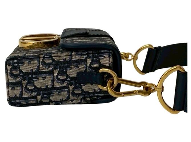 Mini borsa a spalla Trotter 30 Montaigne di Christian Dior Blu navy - vista 6