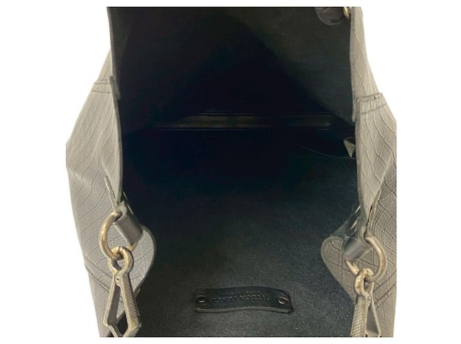 Borsa a Spalla in Pelle Intrecciato di Bottega Veneta Nero - vista 9