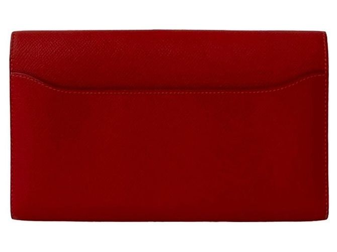 Cartera Larga Constance de Hermès en Cuero Epsom Rojo Roja - vista 2