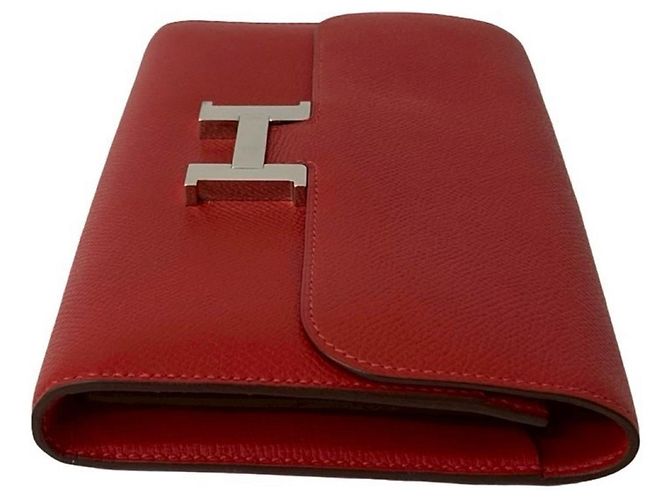 Cartera Larga Constance de Hermès en Cuero Epsom Rojo Roja - vista 5