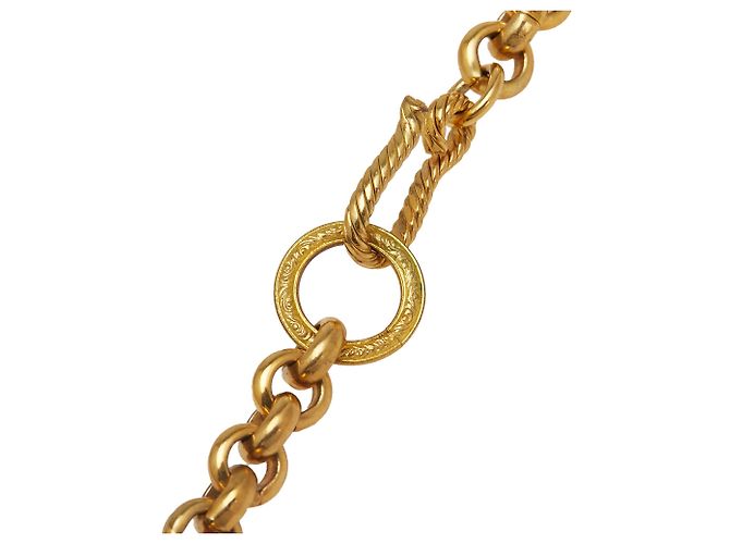 Collana pendente in oro placcato con taglio a diamante CC di Chanel D'oro - vista 4