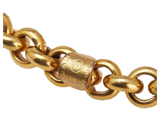 Collana pendente in oro placcato con taglio a diamante CC di Chanel D'oro - vista 5