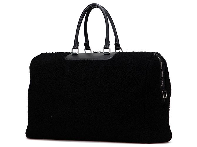Borsa da viaggio in shearling nero Saint Laurent - vista 2