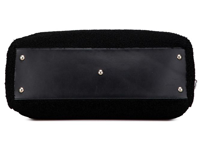 Borsa da viaggio in shearling nero Saint Laurent - vista 3