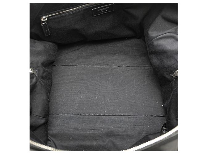 Borsa da viaggio in shearling nero Saint Laurent - vista 4