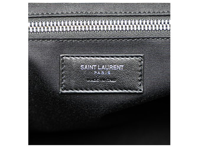 Borsa da viaggio in shearling nero Saint Laurent - vista 5