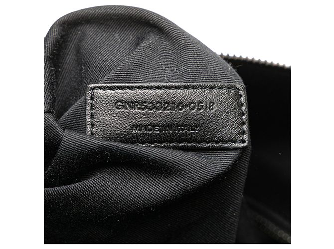 Borsa da viaggio in shearling nero Saint Laurent - vista 6