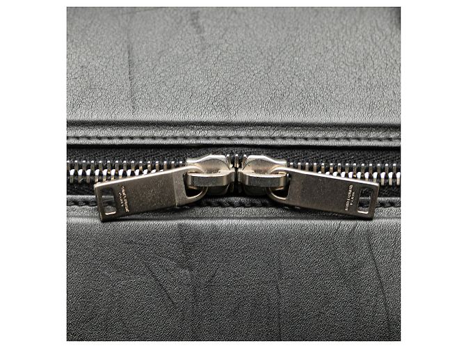 Borsa da viaggio in shearling nero Saint Laurent - vista 7