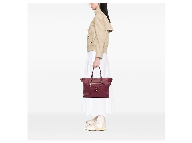 Louis Vuitton Monogram Empreinte Lumineuse PM Rosso Bordò - vista 10