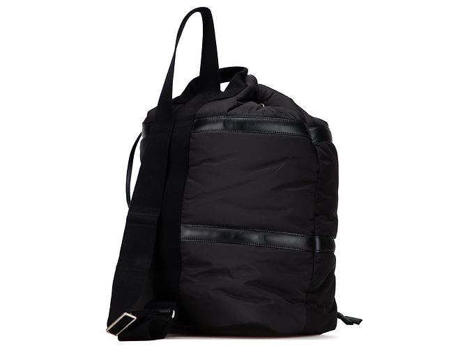 Saint Laurent Black Nylon Rive Gauche Drawstring Backpack - view 2