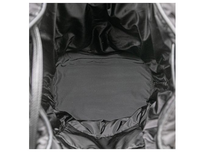 Saint Laurent Black Nylon Rive Gauche Drawstring Backpack - view 4