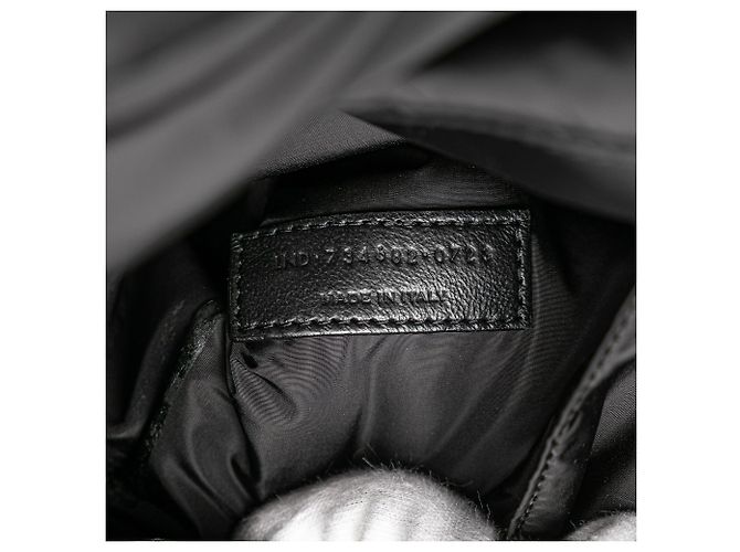 Saint Laurent Black Nylon Rive Gauche Drawstring Backpack - view 6