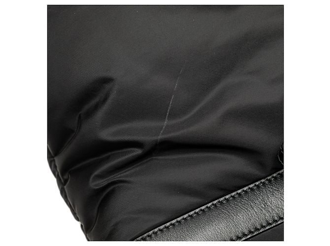 Saint Laurent Black Nylon Rive Gauche Drawstring Backpack - view 8