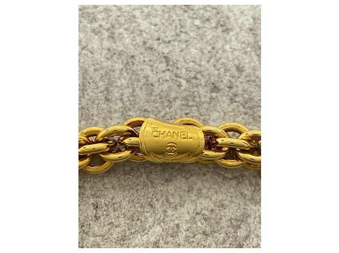 Collana lunga Chanel Gripoix in metallo dorato Gold hardware - vista 3