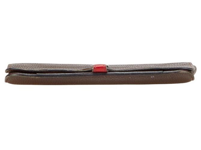 Hermès Dogon GM Duo Bicolor Wallet Multiple colors Chocolate - view 3