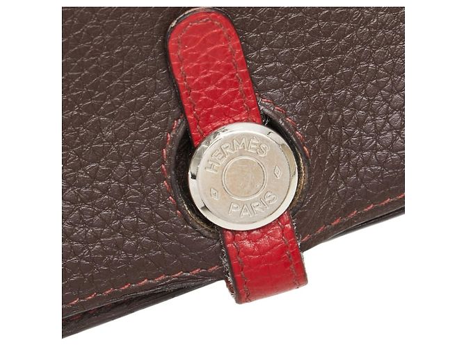Hermès Dogon GM Duo Bicolor Wallet Multiple colors Chocolate - view 5