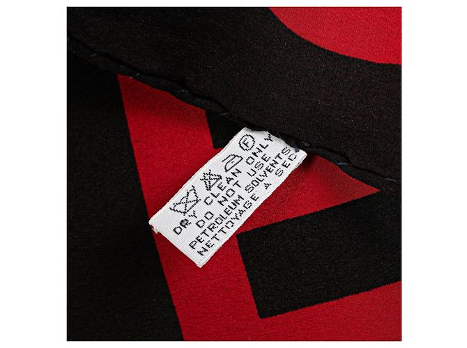 Bufanda Chanel Cambon 31 Rue Cambon Negro Roja - vista 6