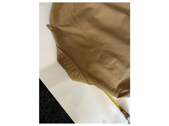 Prada beige down jacket parka with removable fur collar - view 14