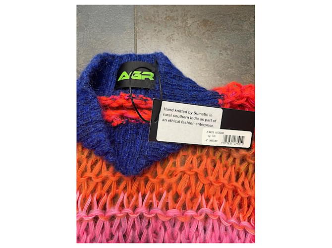 Autre Marque Pull em malha aberta de algodão e mohair Multicor - vista 2