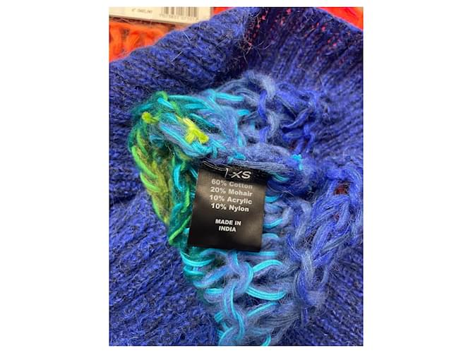 Autre Marque Pull em malha aberta de algodão e mohair Multicor - vista 3