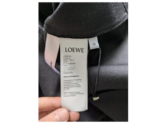 Top sin mangas de terciopelo Loewe Negro Azul marino - vista 4