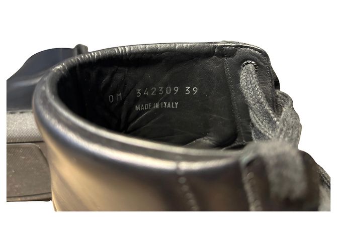 Saint Laurent Paris Sneakers High-Top Borchiate Nero Pelle - vista 10