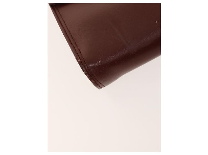 CARTIER Bolsa de Cadena Must Line Cuero 2Set Burdeos Auth ac3876 - vista 8